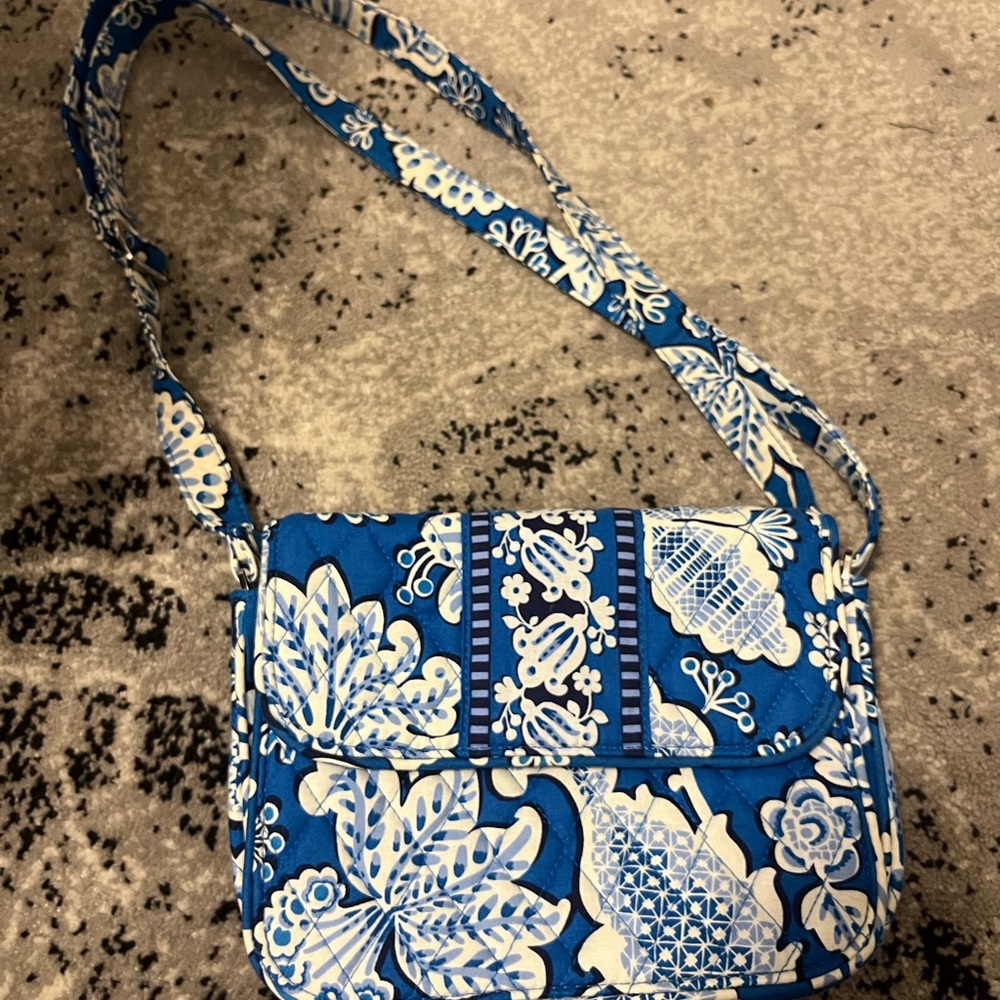 Floral Blue and White Women's Bag